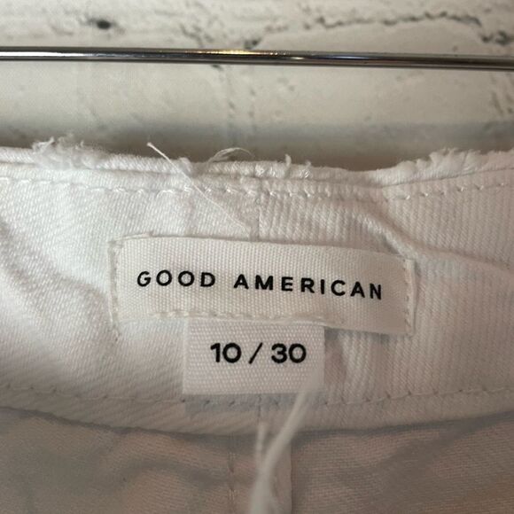 Good American High Waist Distressed White Jeans Size 10/30 NWT - Picture 10 of 12